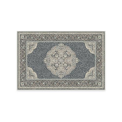 RUGGABLE Disney Traditional Mickey Mouse Washable Rug - Perfect Area Rug for Nursery Playroom Kids Room - Pet &amp; Child Friendly - Stain &amp; Water Resistant - Damask Grey 3&