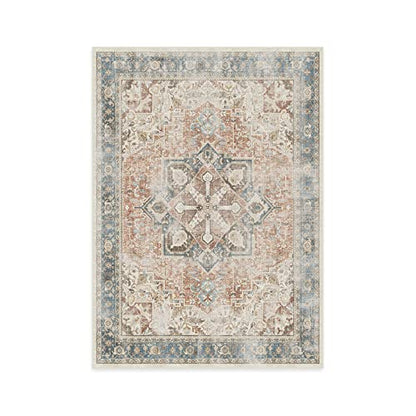 RUGGABLE Kamran Washable Rug - Perfect Vintage Area Rug for Living Room Bedroom Kitchen - Pet &amp; Child Friendly - Stain &amp; Water Resistant - Hazel 5&
