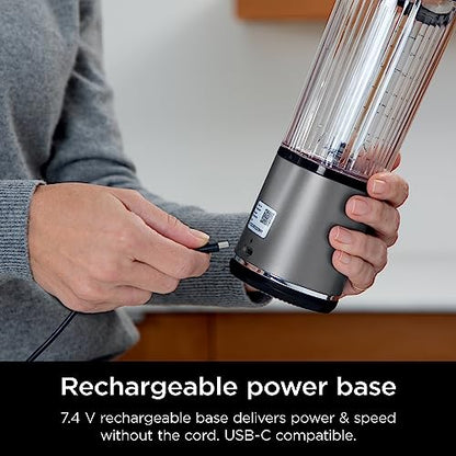Ninja Blast Portable Blender, Cordless, 18oz. Vessel, Personal Blender For-Shakes and Smoothies, BPA Free, Leakproof-Lid and Sip Spout, USB-C Rechargeable, Dishwasher Safe Parts, Tinted Pink, BC151PK