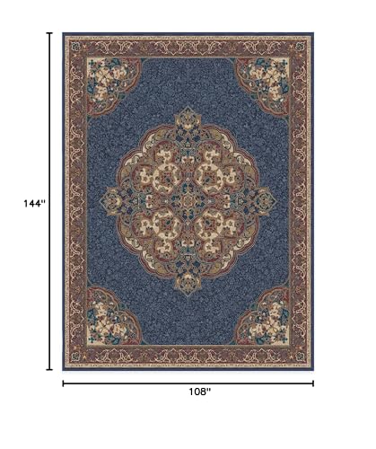 RUGGABLE Disney Traditional Mickey Mouse Washable Rug - Perfect Area Rug for Nursery Playroom Kids Room - Pet &amp; Child Friendly - Stain &amp; Water Resistant - Damask Grey 3&
