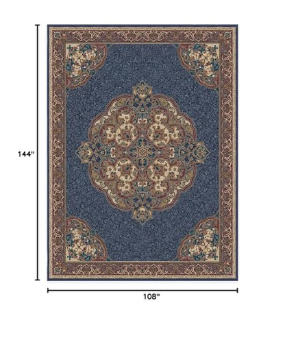 RUGGABLE Disney Traditional Mickey Mouse Washable Rug - Perfect Area Rug for Nursery Playroom Kids Room - Pet &amp; Child Friendly - Stain &amp; Water Resistant - Damask Grey 3&
