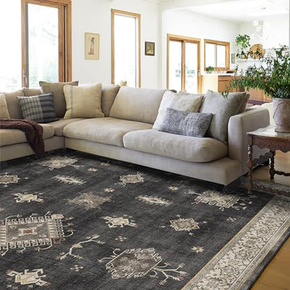 RUGGABLE – Verena Dark Wood – Machine Washable Runner Rug – Pet &amp; Child Friendly – Stain &amp; Water Resistant – Non-Slip – 2.5&