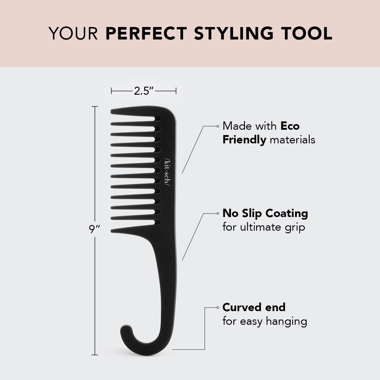 Kitsch Wet Dry Brush Detangling Brush - Soft Bristle Hair Brushes for Women | Straight &amp; Curly Hair Brush | Hairbrush for All Hair Types | Hair Detangler Brush | Travel Hair Brush &amp; Detangling Comb