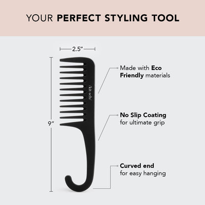 Kitsch Wet Dry Brush Detangling Brush - Soft Bristle Hair Brushes for Women | Straight &amp; Curly Hair Brush | Hairbrush for All Hair Types | Hair Detangler Brush | Travel Hair Brush &amp; Detangling Comb