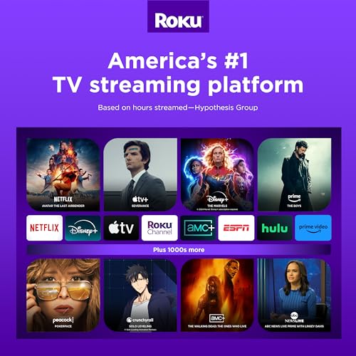 Roku Streaming Stick 4K | Portable Roku Streaming Device 4K/HDR/Dolby Vision, Roku Voice Remote, Free &amp; Live TV