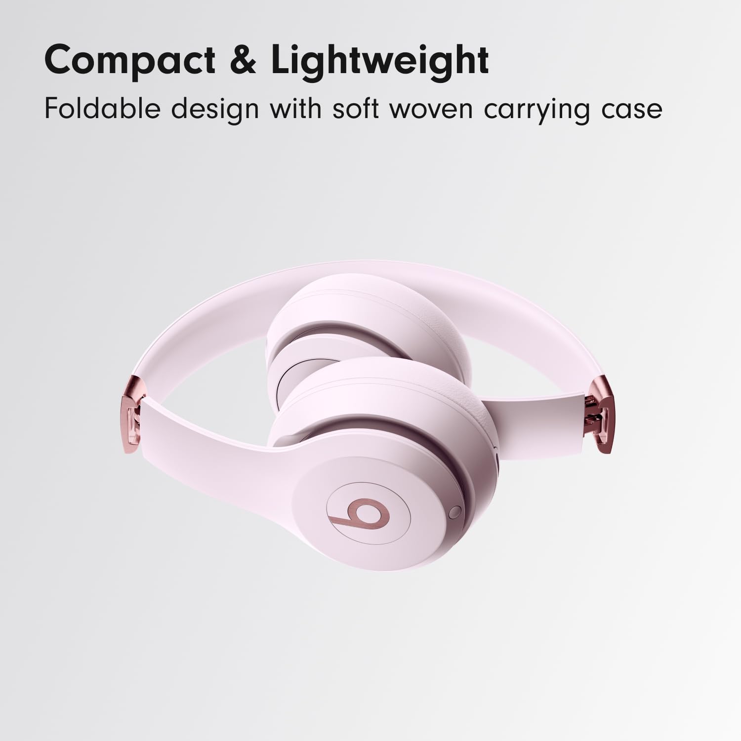 Beats Solo 4 - Wireless Bluetooth On-Ear Headphones, Apple &amp; Android Compatible, Up to 50 Hours of Battery Life - Cloud Pink