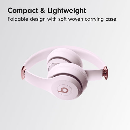 Beats Solo 4 - Wireless Bluetooth On-Ear Headphones, Apple &amp; Android Compatible, Up to 50 Hours of Battery Life - Cloud Pink