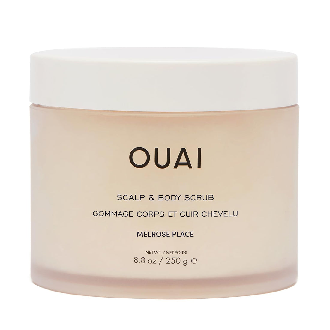 OUAI Scalp &amp; Body Scrub, Melrose Place - Exfoliating Body Scrub with Sugar &amp; Coconut Oil Blend for Smooth, Moisturized Skin - Gentle Scalp Scrub for Removing Product Build Up (8.8 Oz)