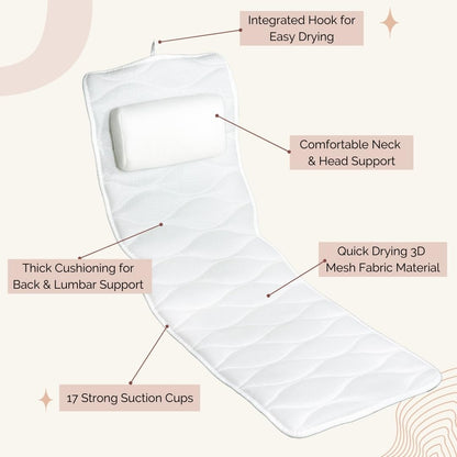 Bath Pillow and Bathtub Tray for Tub: Pamper Yourself to a Luxurious at-Home Spa Experience - Bath Accessories Ideal Relaxation Gifts for Mom, Self Care Gifts for Women.