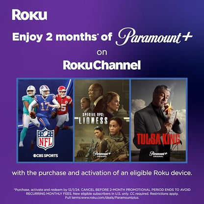Roku Streaming Stick 4K | Portable Roku Streaming Device 4K/HDR/Dolby Vision, Roku Voice Remote, Free &amp; Live TV