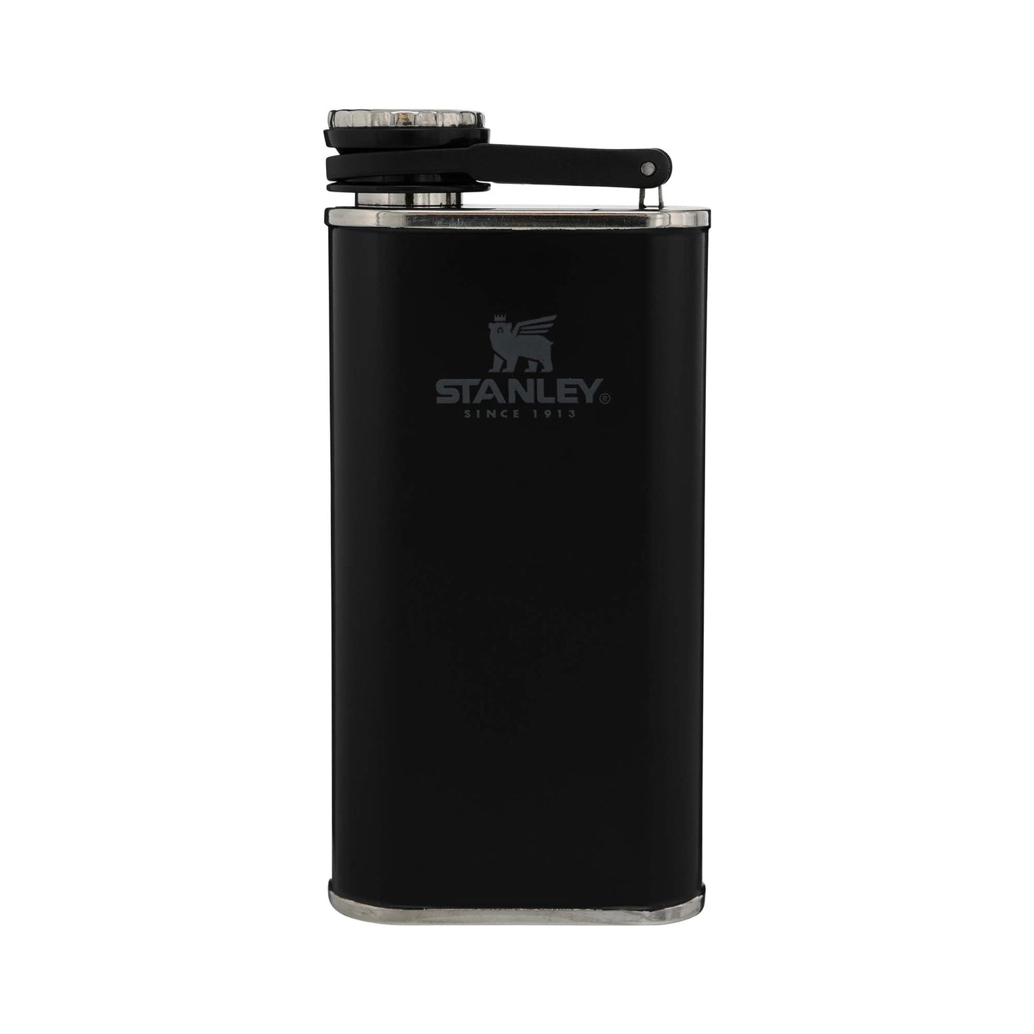 Stanley Classic Flask 8 oz / 0.23 L with Never-Lose Cap, Wide Mouth Stainless Steel Hip Flask for Easy Filling &amp; Pouring, Insulated BPA-Free Leak-Proof Flask,Hammertone Green