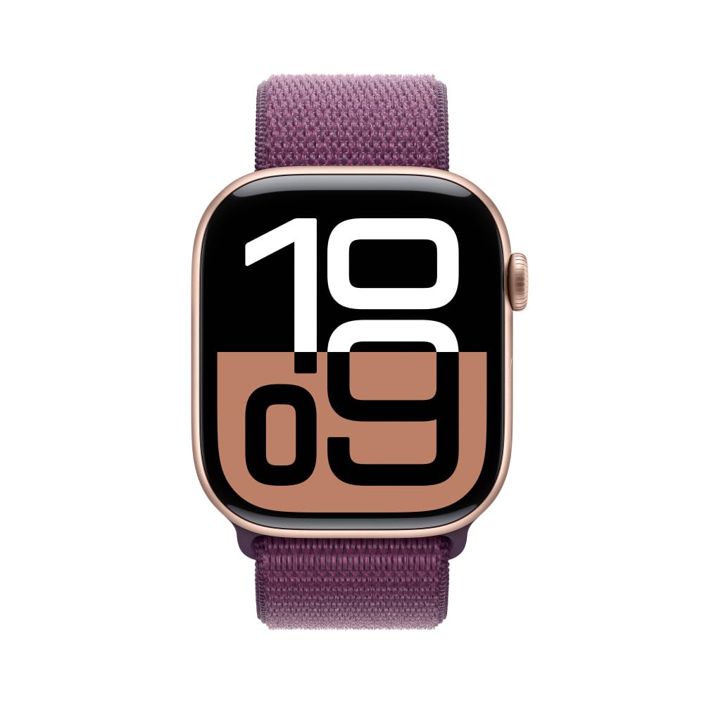 Apple Watch Series 10 [GPS 46mm] Smartwatch with Jet Black Aluminium Case with Black Sport Band. Fitness Tracker, ECG App, Always-On Retina Display, Water-Resistant