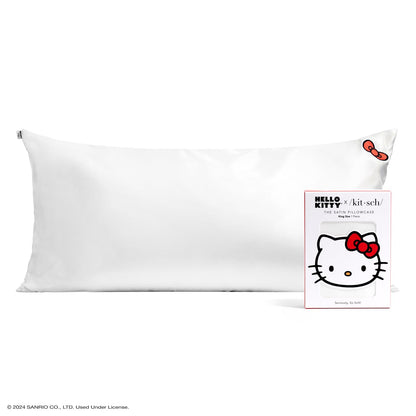 Kitsch Satin Pillowcase with Zipper for Hair &amp; Skin, Softer Than Silk Pillow Cases Queen, Smooth Pillow Covers, Machine Washable, Wrinkle-Free, Cooling Satin Pillow Cases Standard Size 19&quot;x26&quot;, Ivory