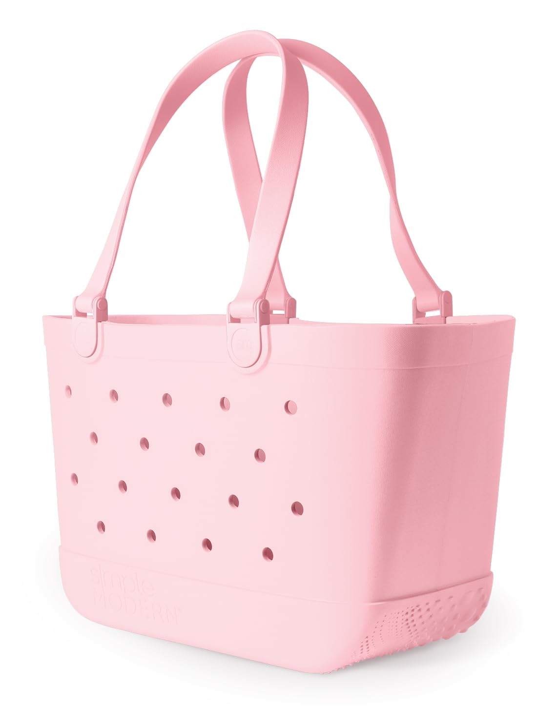 Simple Modern Beach Bag Rubber Tote | Waterproof Medium Tote Bag with Zipper Pocket for Pool, Groceries, Sports | Gifts For Women | Getaway Bag Collection | Almond Birch