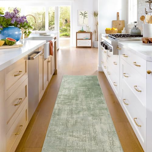 RUGGABLE Impasto Washable Rug - Perfect Modern Area Rug for Living Room Bedroom Kitchen - Non-Slip, Pet &amp; Child Friendly, Stain &amp; Water Resistant - Durable - Sage Green 3&