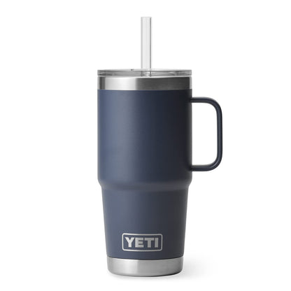 YETI Rambler Tumbler with Handle and Straw Lid, Vacuum Insulated Travel Mug, Stainless Steel