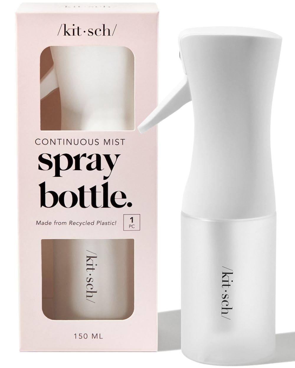Kitsch Spray Bottle for Hair - Continuous Water Mister with Ultra Fine Mist for Hairstyling, Barbers, Salons, Cleaning, Plants, Versatile Spray Bottles - Made from Recycled Plastic - Terracotta, 5 oz