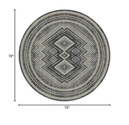 RUGGABLE Kaden Washable Rug - Perfect Vintage Area Rug for Living Room Bedroom Kitchen - Pet &amp; Child Friendly - Stain &amp; Water Resistant - Amber Red 3&