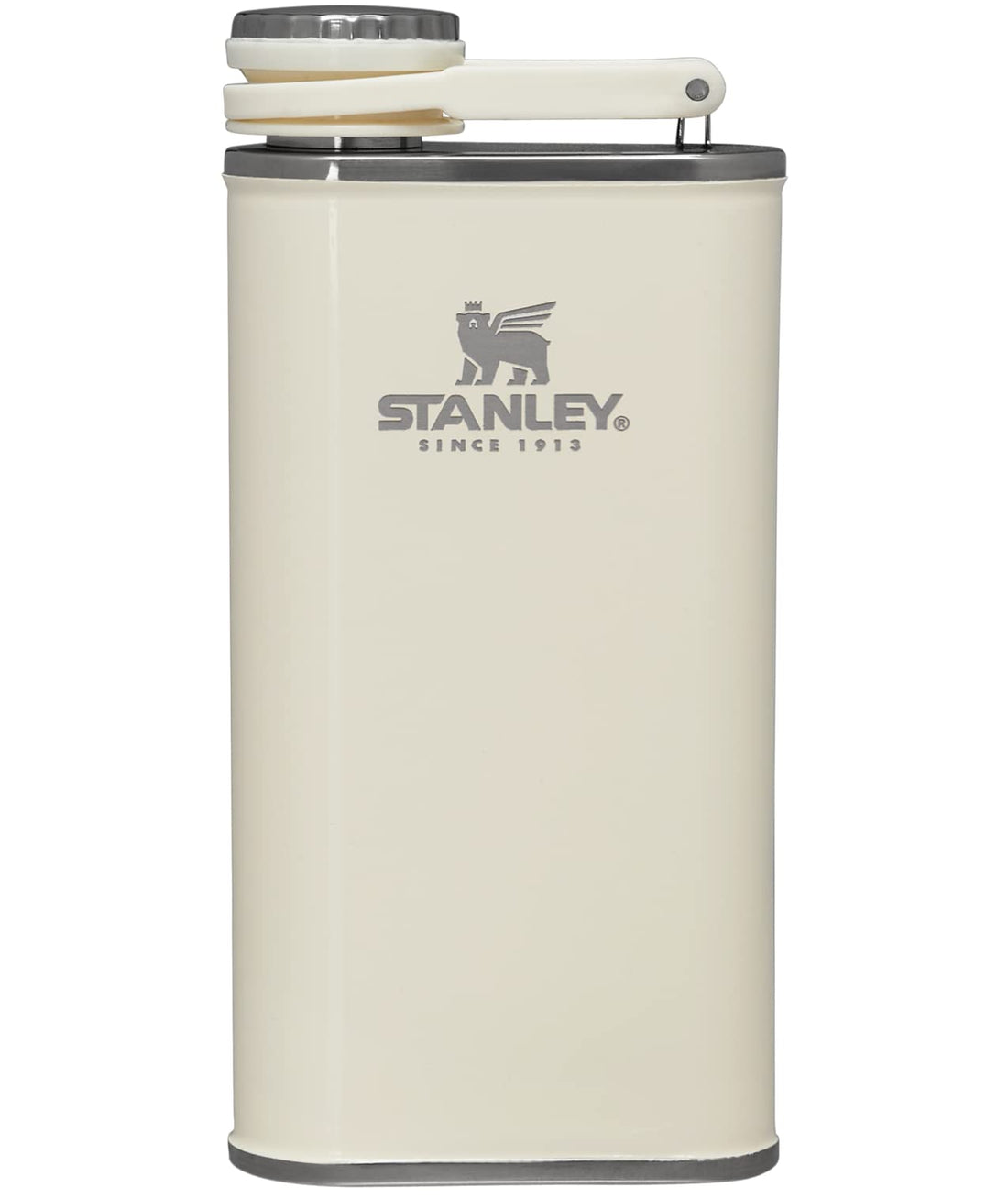 Stanley Classic Flask 8 oz / 0.23 L with Never-Lose Cap, Wide Mouth Stainless Steel Hip Flask for Easy Filling &amp; Pouring, Insulated BPA-Free Leak-Proof Flask,Hammertone Green