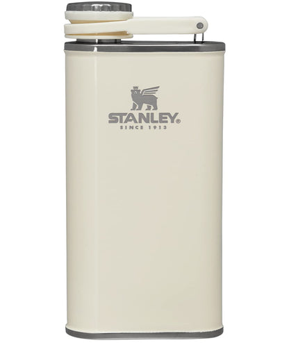 Stanley Classic Flask 8 oz / 0.23 L with Never-Lose Cap, Wide Mouth Stainless Steel Hip Flask for Easy Filling &amp; Pouring, Insulated BPA-Free Leak-Proof Flask,Hammertone Green
