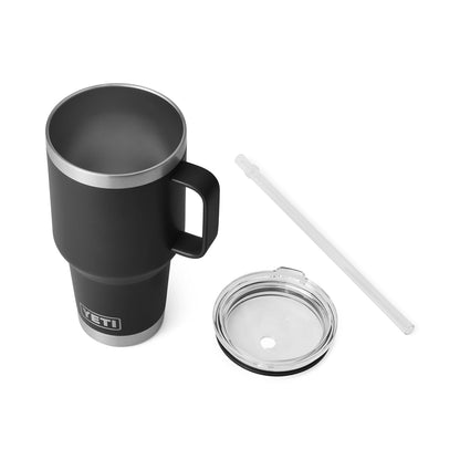 YETI Rambler Tumbler with Handle and Straw Lid, Vacuum Insulated Travel Mug, Stainless Steel