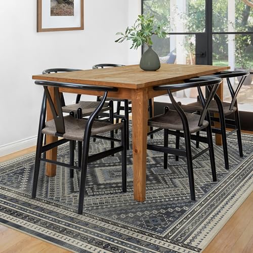 RUGGABLE Kaden Washable Rug - Perfect Vintage Area Rug for Living Room Bedroom Kitchen - Pet &amp; Child Friendly - Stain &amp; Water Resistant - Amber Red 3&
