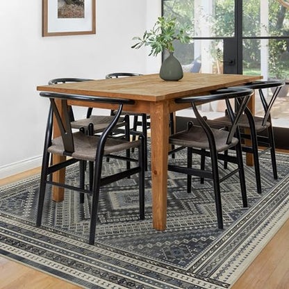 RUGGABLE Kaden Washable Rug - Perfect Vintage Area Rug for Living Room Bedroom Kitchen - Pet &amp; Child Friendly - Stain &amp; Water Resistant - Amber Red 3&