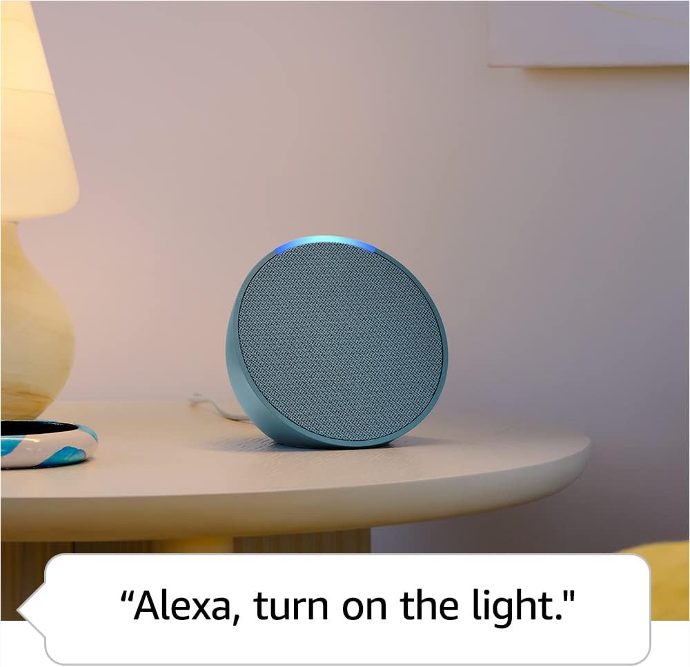 Amazon Echo Pop (newest model), Full sound compact smart speaker with Alexa, Lavender Bloom