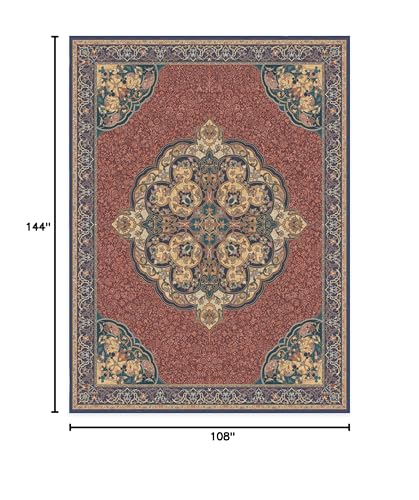 RUGGABLE Disney Traditional Mickey Mouse Washable Rug - Perfect Area Rug for Nursery Playroom Kids Room - Pet &amp; Child Friendly - Stain &amp; Water Resistant - Damask Grey 3&