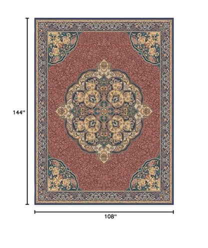 RUGGABLE Disney Traditional Mickey Mouse Washable Rug - Perfect Area Rug for Nursery Playroom Kids Room - Pet &amp; Child Friendly - Stain &amp; Water Resistant - Damask Grey 3&