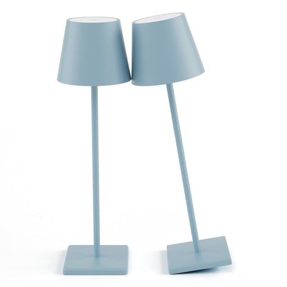 2-Pack LED Cordless Table Lamp, Rechargeable Battery Desk lamp 3W 5500mAh Battery Operated Stepless Dimming Modern Portable Table Light for Restaurant/Bedroom/Outdoor IP54 Waterproof (Off White)