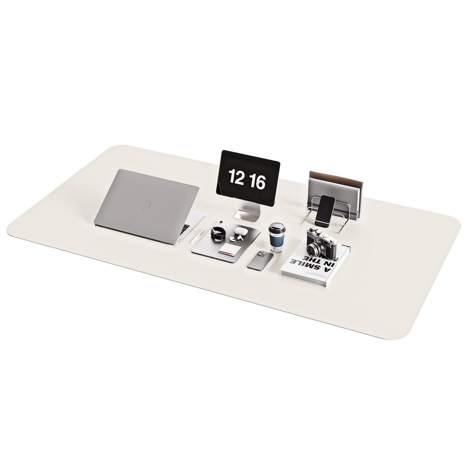 Non-Slip Desk Pad,Mouse Pad,Waterproof PVC Leather Desk Table Protector,Ultra Thin Large Desk Blotter, Easy Clean Laptop Desk Writing Mat for Office Work/Home/Decor(Pink, 23.6&quot; x 13.7&quot;)