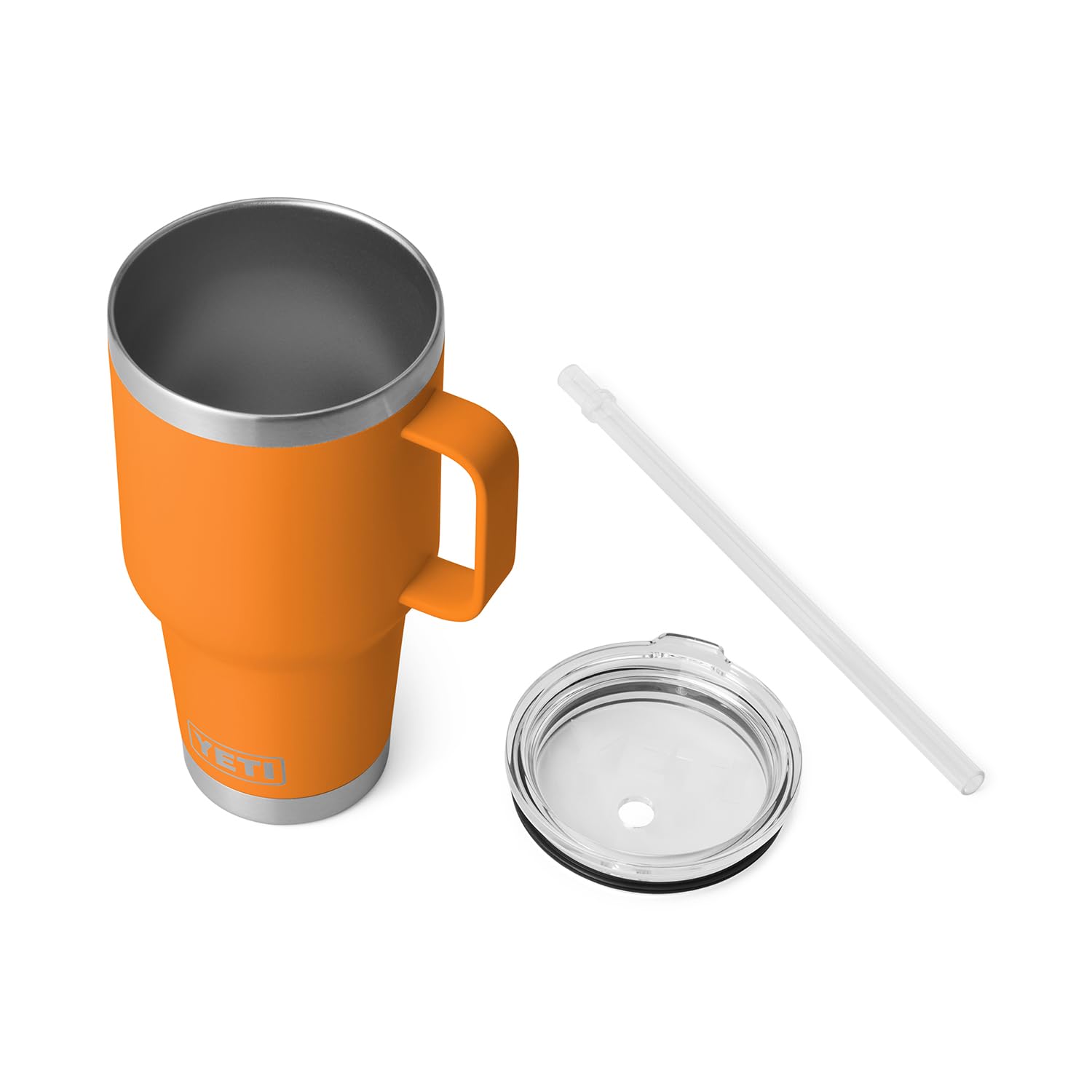 YETI Rambler Tumbler with Handle and Straw Lid, Vacuum Insulated Travel Mug, Stainless Steel