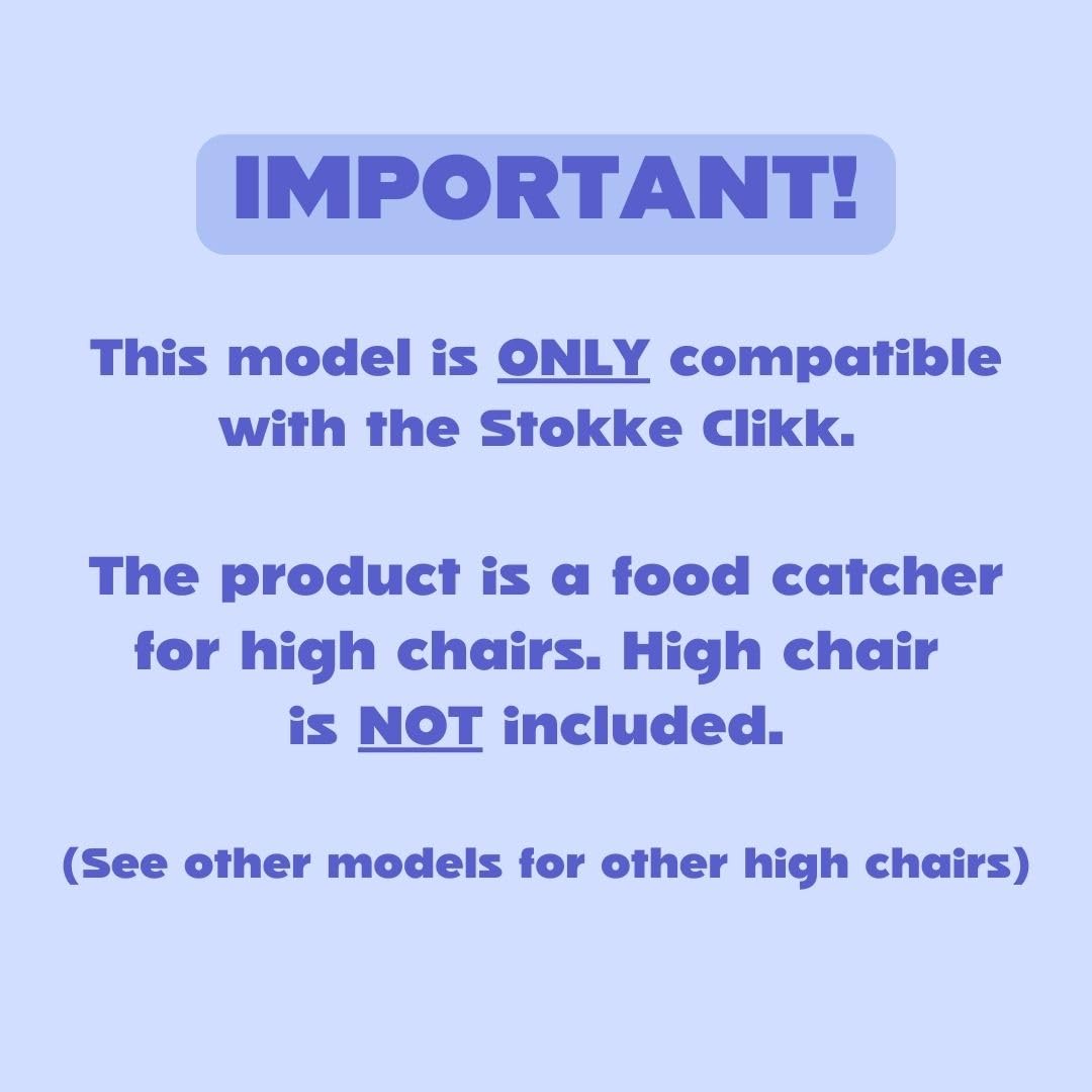 CATCHY - Food Catcher - Compatible with Stokke Clikk High Chair - Highchair Sold SEPARATELY - Baby &amp; Toddler Food &amp; Mess Catcher - Under High Chair Accessory - Baby Feeding Essentials