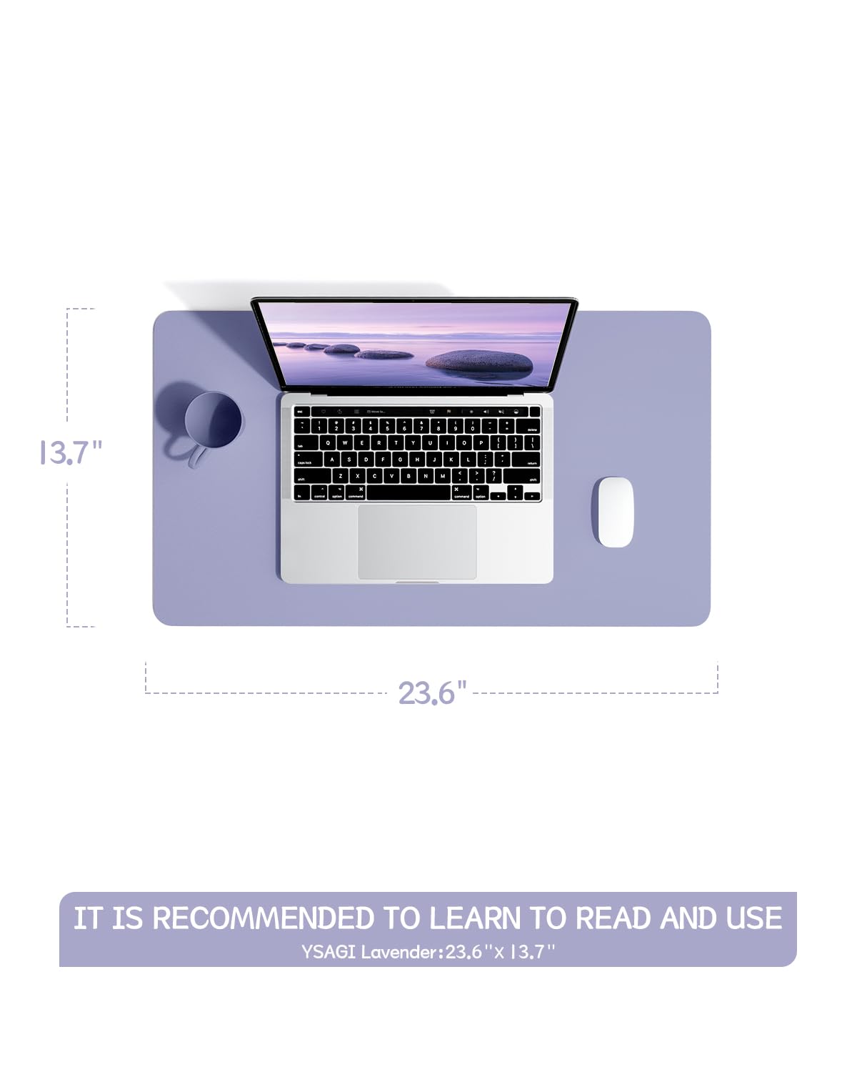 Non-Slip Desk Pad,Mouse Pad,Waterproof PVC Leather Desk Table Protector,Ultra Thin Large Desk Blotter, Easy Clean Laptop Desk Writing Mat for Office Work/Home/Decor(Pink, 23.6&quot; x 13.7&quot;)