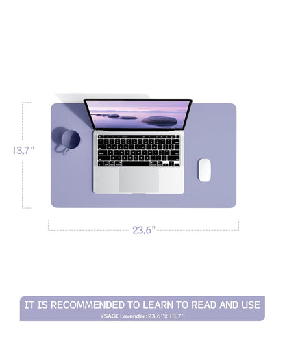 Non-Slip Desk Pad,Mouse Pad,Waterproof PVC Leather Desk Table Protector,Ultra Thin Large Desk Blotter, Easy Clean Laptop Desk Writing Mat for Office Work/Home/Decor(Pink, 23.6&quot; x 13.7&quot;)