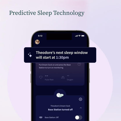 Owlet Dream Sock® - FDA-Cleared Smart Baby Monitor - Track Live Pulse (Heart) Rate, Oxygen In Infants - Receive Notifications - Bedtime Blue