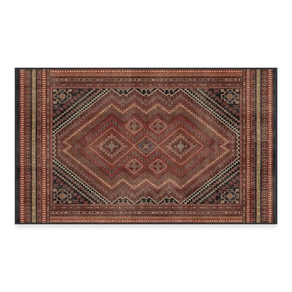 RUGGABLE Kaden Washable Rug - Perfect Vintage Area Rug for Living Room Bedroom Kitchen - Pet &amp; Child Friendly - Stain &amp; Water Resistant - Amber Red 3&