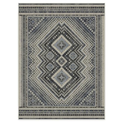 RUGGABLE Kaden Washable Rug - Perfect Vintage Area Rug for Living Room Bedroom Kitchen - Pet &amp; Child Friendly - Stain &amp; Water Resistant - Amber Red 3&