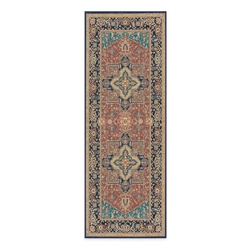 RUGGABLE Maral Heriz Washable Rug - Perfect Vintage Area Rug for Living Room Bedroom Kitchen - Pet &amp; Child Friendly - Stain &amp; Water Resistant - Creme 3&