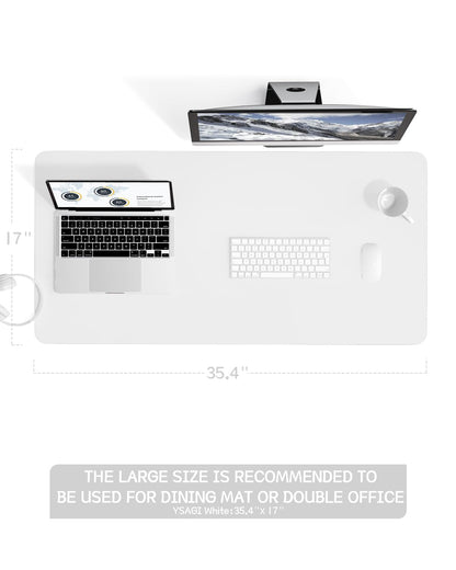 Non-Slip Desk Pad,Mouse Pad,Waterproof PVC Leather Desk Table Protector,Ultra Thin Large Desk Blotter, Easy Clean Laptop Desk Writing Mat for Office Work/Home/Decor(Pink, 23.6&quot; x 13.7&quot;)