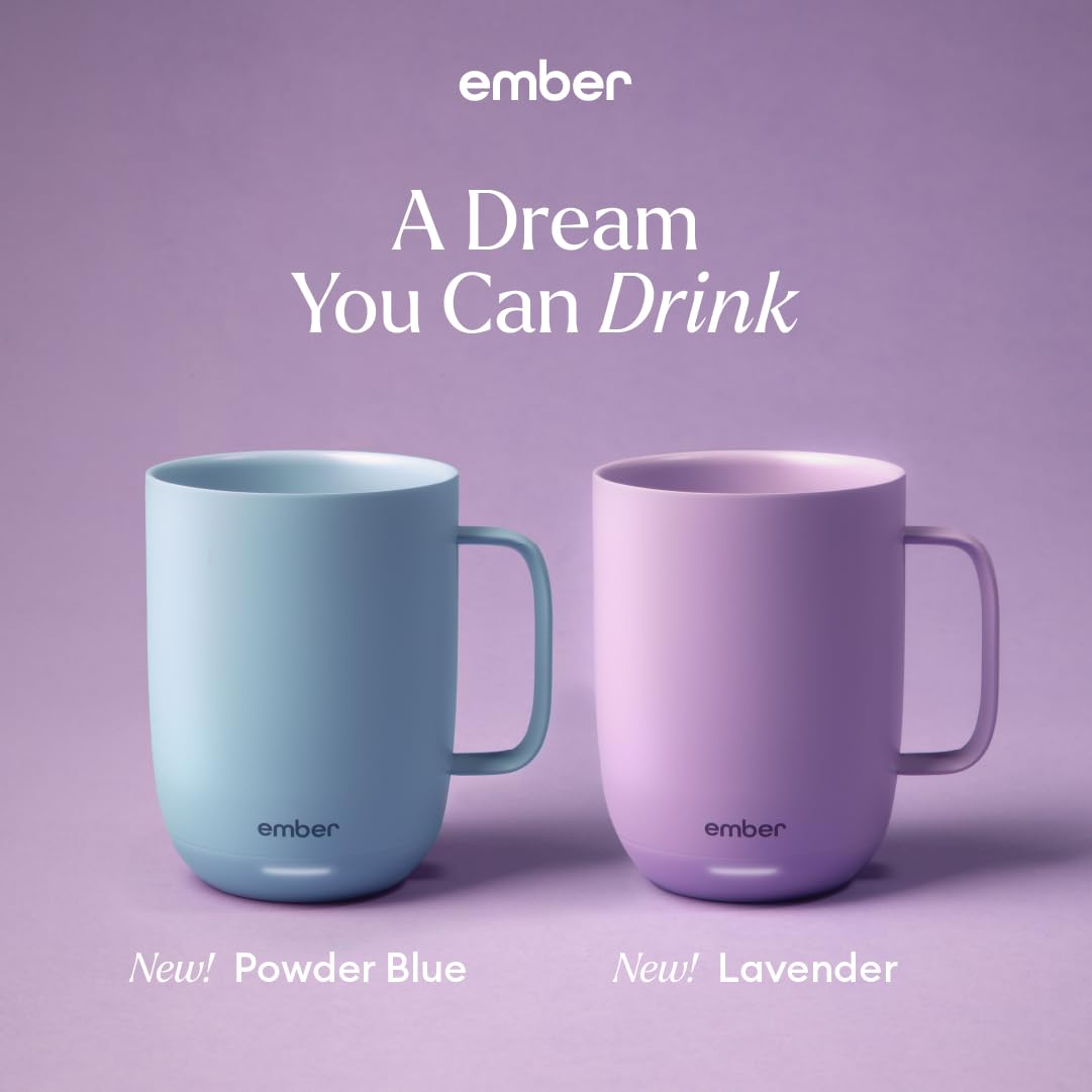 Ember Temperature Control Smart Mug 2, 14 Oz, App-Controlled Heated Coffee Mug with 80 Min Battery Life and Improved Design, White