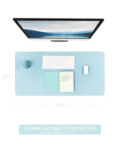 Non-Slip Desk Pad,Mouse Pad,Waterproof PVC Leather Desk Table Protector,Ultra Thin Large Desk Blotter, Easy Clean Laptop Desk Writing Mat for Office Work/Home/Decor(Pink, 23.6&quot; x 13.7&quot;)