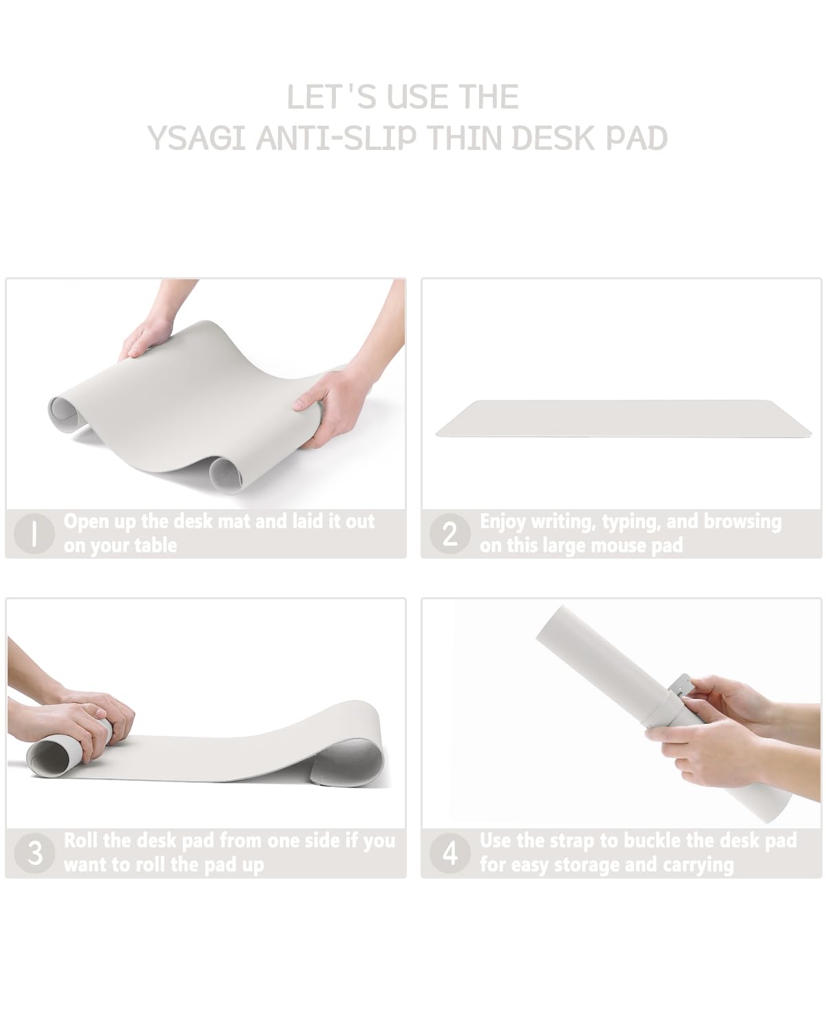 Non-Slip Desk Pad,Mouse Pad,Waterproof PVC Leather Desk Table Protector,Ultra Thin Large Desk Blotter, Easy Clean Laptop Desk Writing Mat for Office Work/Home/Decor(Pink, 23.6&quot; x 13.7&quot;)