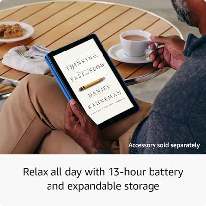 Amazon Fire HD 10 tablet (newest model) built for relaxation, 10.1&quot; vibrant Full HD screen, octa-core processor, 3 GB RAM, 32 GB, Ocean