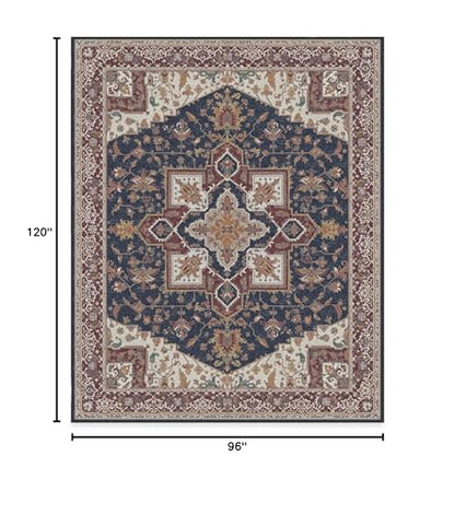 RUGGABLE Maral Heriz Washable Rug - Perfect Vintage Area Rug for Living Room Bedroom Kitchen - Pet &amp; Child Friendly - Stain &amp; Water Resistant - Creme 3&