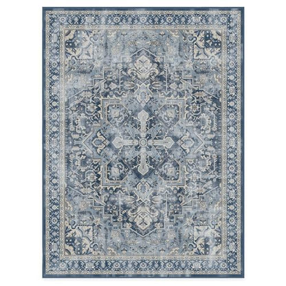 RUGGABLE Kamran Washable Rug - Perfect Vintage Area Rug for Living Room Bedroom Kitchen - Pet &amp; Child Friendly - Stain &amp; Water Resistant - Hazel 5&