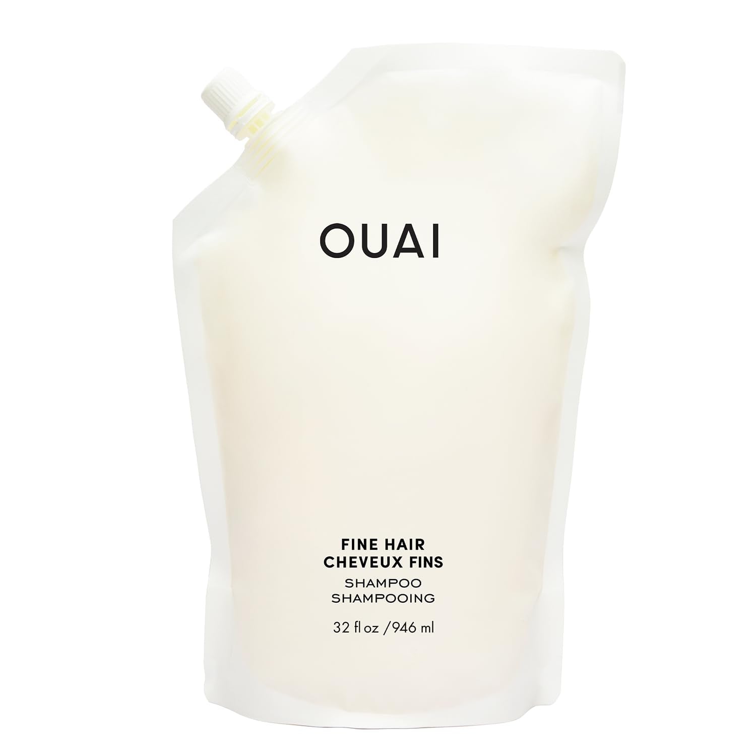 OUAI Fine Shampoo - Volumizing Shampoo with Strengthening Keratin, Biotin &amp; Chia Seed Oil for Fine Hair - Delivers Clean, Weightless Body - Paraben, Phthalate &amp; Sulfate Free Hair Care - 10 fl oz