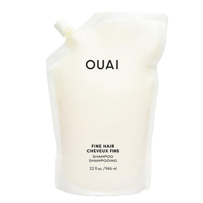 OUAI Fine Shampoo - Volumizing Shampoo with Strengthening Keratin, Biotin &amp; Chia Seed Oil for Fine Hair - Delivers Clean, Weightless Body - Paraben, Phthalate &amp; Sulfate Free Hair Care - 10 fl oz