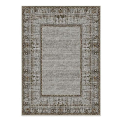 RUGGABLE Zinnia Runner Rug - Perfect Boho Washable Rug for Entryway Hallway Kitchen - Pet &amp; Child Friendly - Stain &amp; Water Resistant - Grey 2.5&